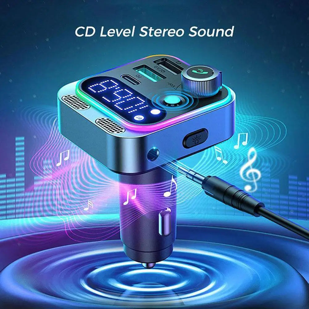 250W car charger adapter with FM transmitter and smart voltage detection