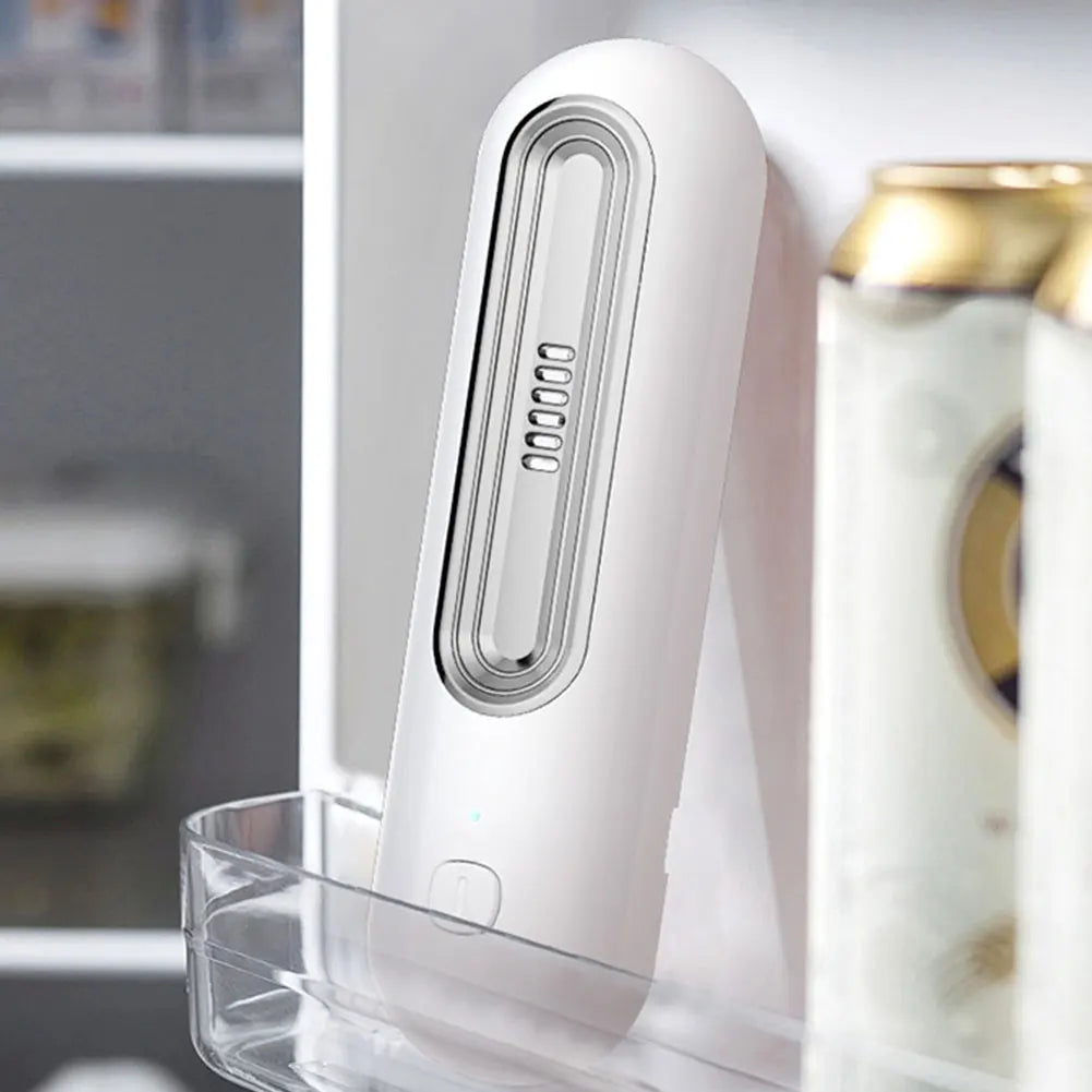 Rechargeable fridge odor eliminator with negative ion technology