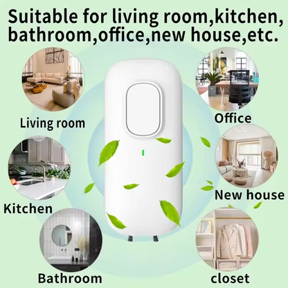Compact air cleaner eliminating pet and bathroom odors